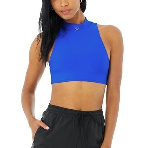 Alo yoga blue airlift fuse bra tank top